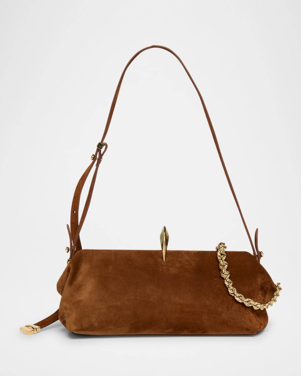 Sofia La Petite Suede Shoulder Bag